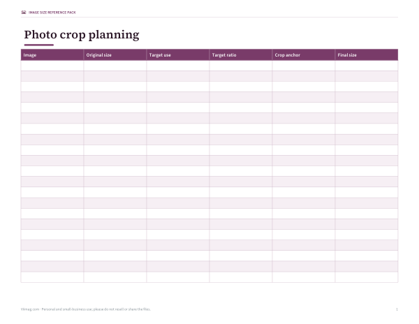 Preview of Printable Image Crop Worksheet